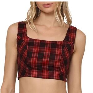 NWT Steve Madden plaid top